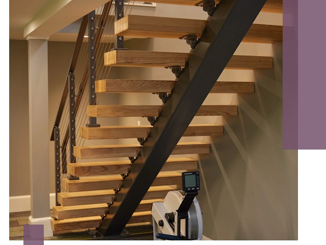 Лестницы на монокосоурах под ключ в Красногорске - изготовление и монтаж