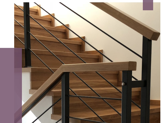 Обшивка металлической лестницы деревом в Красногорске от 4318 руб.