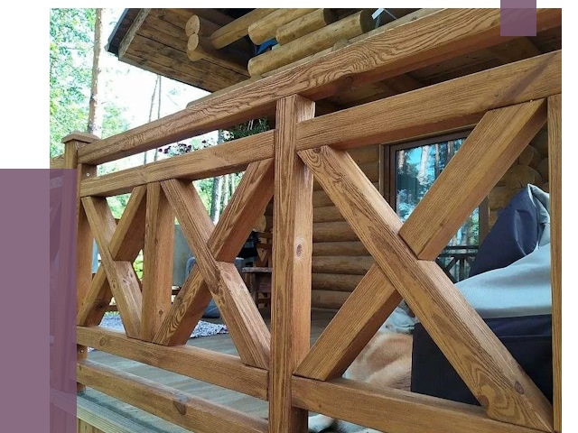 Деревянные перила под ключ в Красногорске от 7621 руб. 