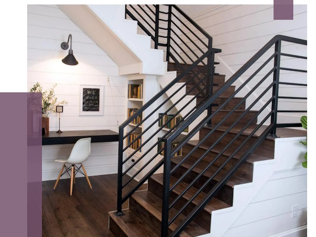 Перила для лестницы в доме в Красногорске от 7367 руб. — ПРОЛЁТ-Крр