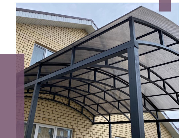 Монтаж козырьков в Красногорске от 11431 руб. | ПРОЛЁТ-Крр