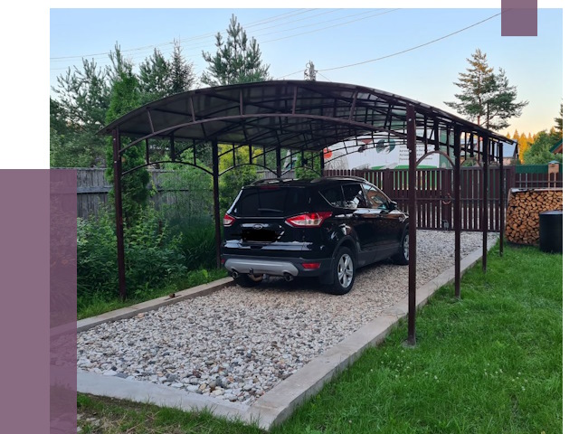 Навесы для автомобиля в Красногорске от 13057 руб.  | ПРОЛЁТ-Крр