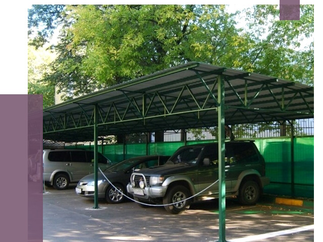 Навесы для парковки в Красногорске от 79764 руб. заказать | ПРОЛЁТ-Крр