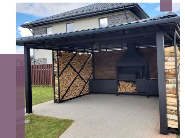 Навесы для барбекю в Красногорске от 12650 руб. под ключ | ПРОЛЁТ-Крр