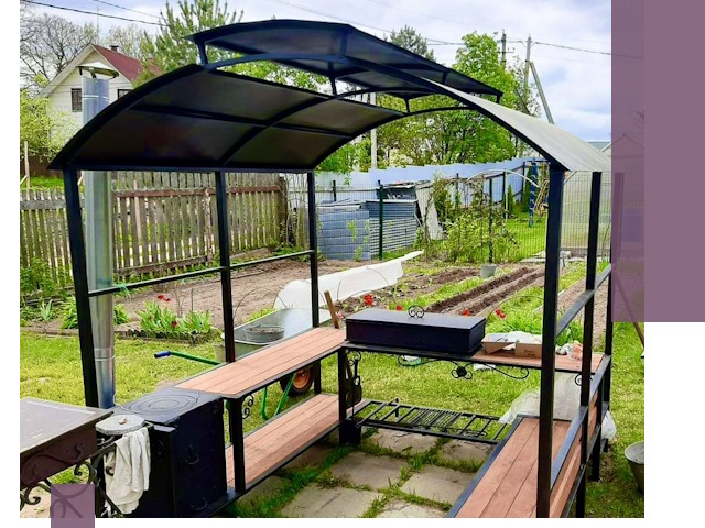 Навесы для барбекю в Красногорске: изготовление, монтаж и демонтаж