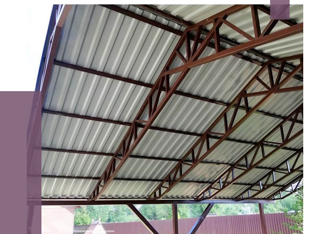 Навесы из профнастила в Красногорске от 7316 руб. | ПРОЛЁТ-Крр