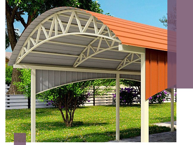 Навесы из профнастила под ключ в Красногорске — установка и монтаж