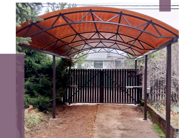 Арочные навесы в Красногорске от 12650 руб. — изготовление и монтаж | ПРОЛЁТ-Крр