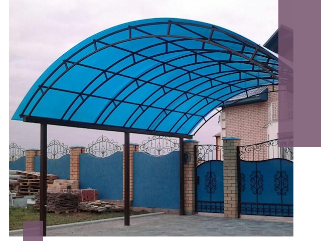 Арочные навесы под ключ в Красногорске — изготовление и монтаж