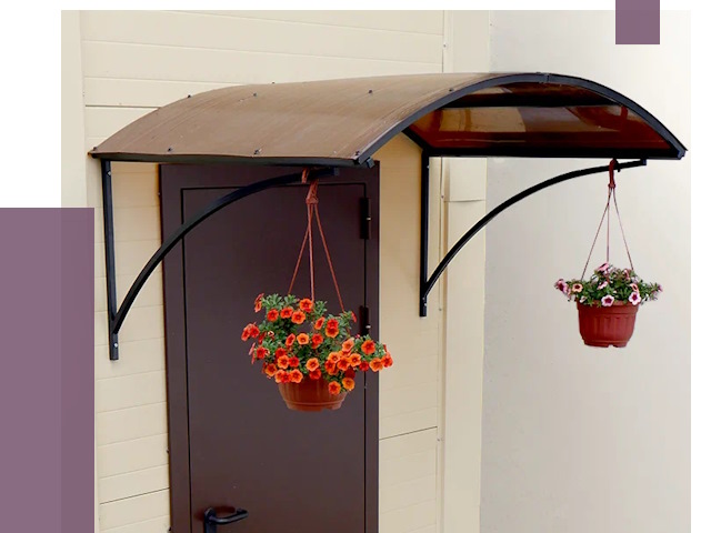 Козырьки над входом в Красногорске от 14733 руб.  | ПРОЛЁТ-Крр