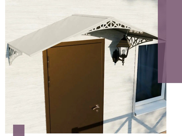 Металлические козырьки на входы и террасы в Красногорске