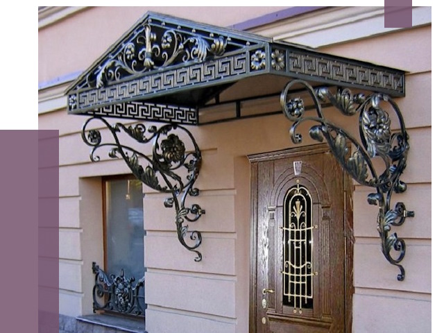 Кованые козырьки в Красногорске под ключ от 12650 руб. — ПРОЛЁТ