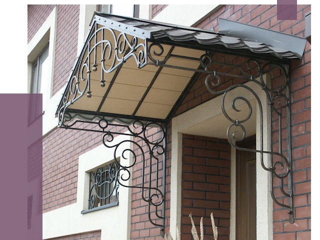 Двускатные козырьки в Красногорске под ключ от 12701 руб.