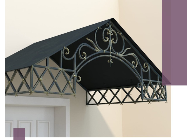 Двускатные металлические козырьки под ключ в Красногорске