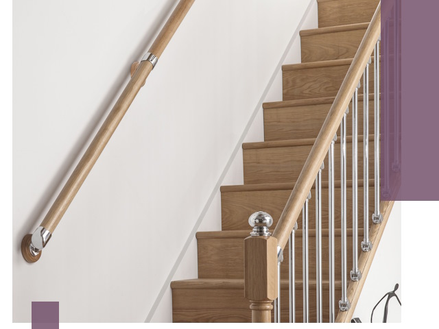 Пристенные поручни из стали и нержавейки под монтаж в Красногорске